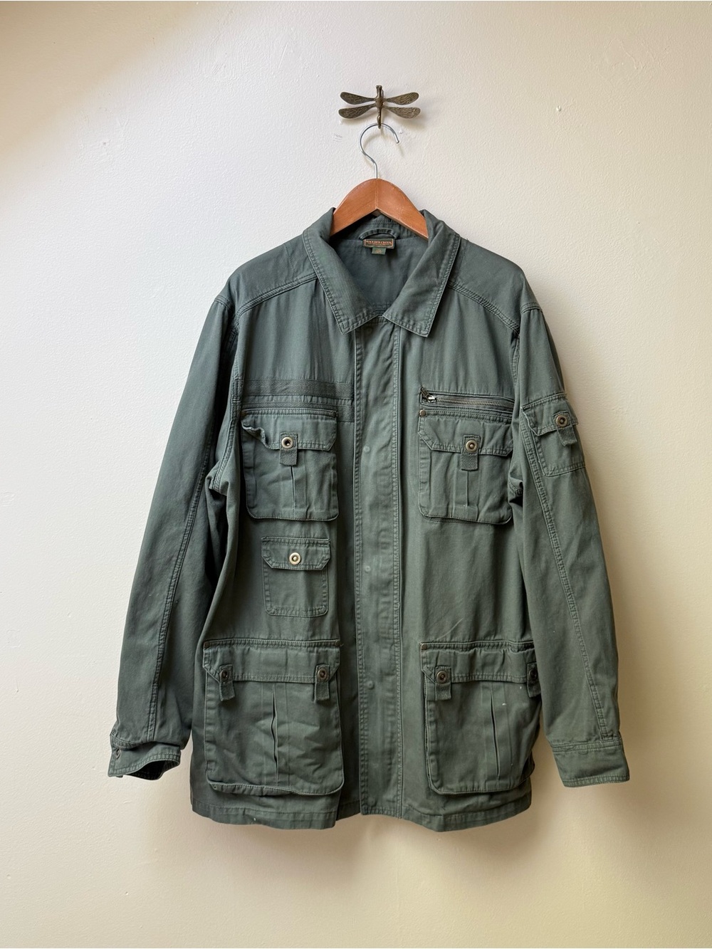 Boulder Creek Olive Military Field Jacket with Utility Pockets - Picture 3 of 14